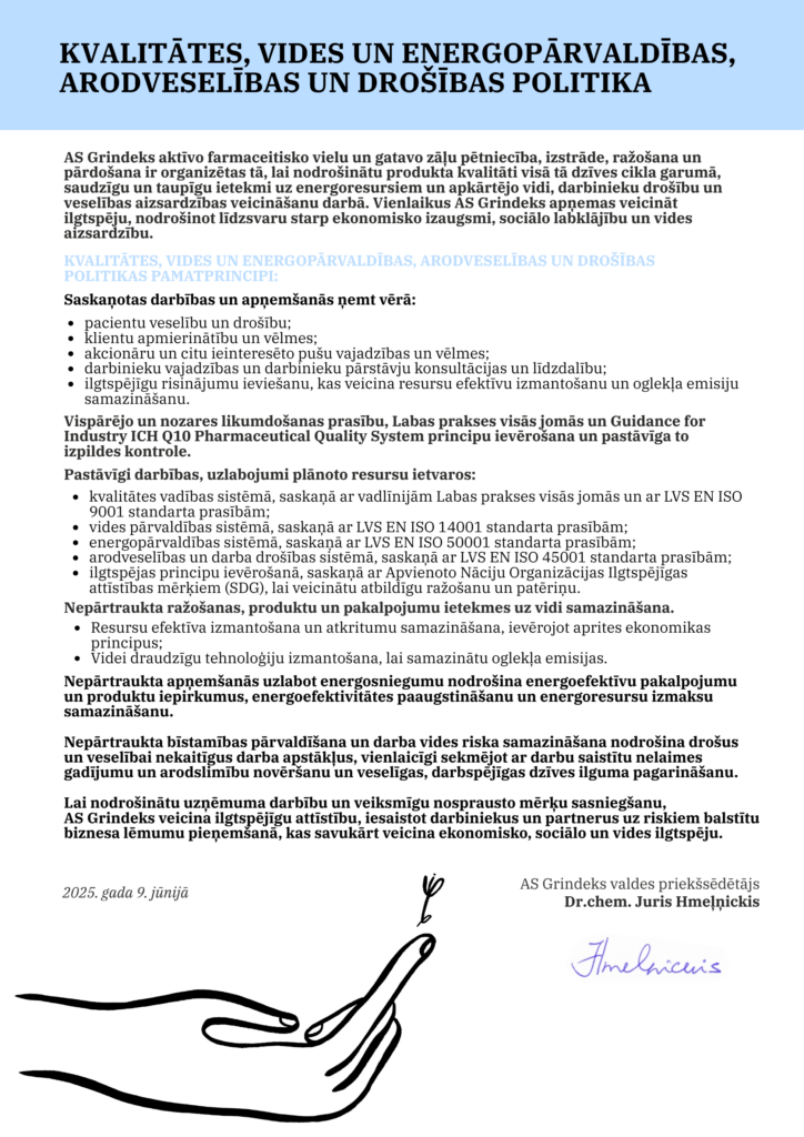 KVALITATES VIDES UN ENERGOPARVALDIBAS ARODVESELIBAS UN DROSIBAS POLITIKA